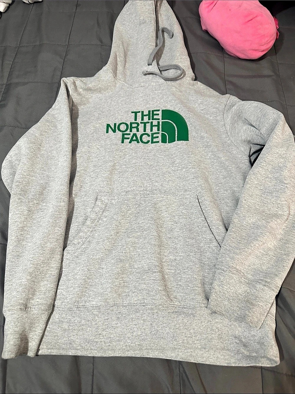The North Face Half Dome Pullover Hoodie Men'Small Gray & Green Size Small